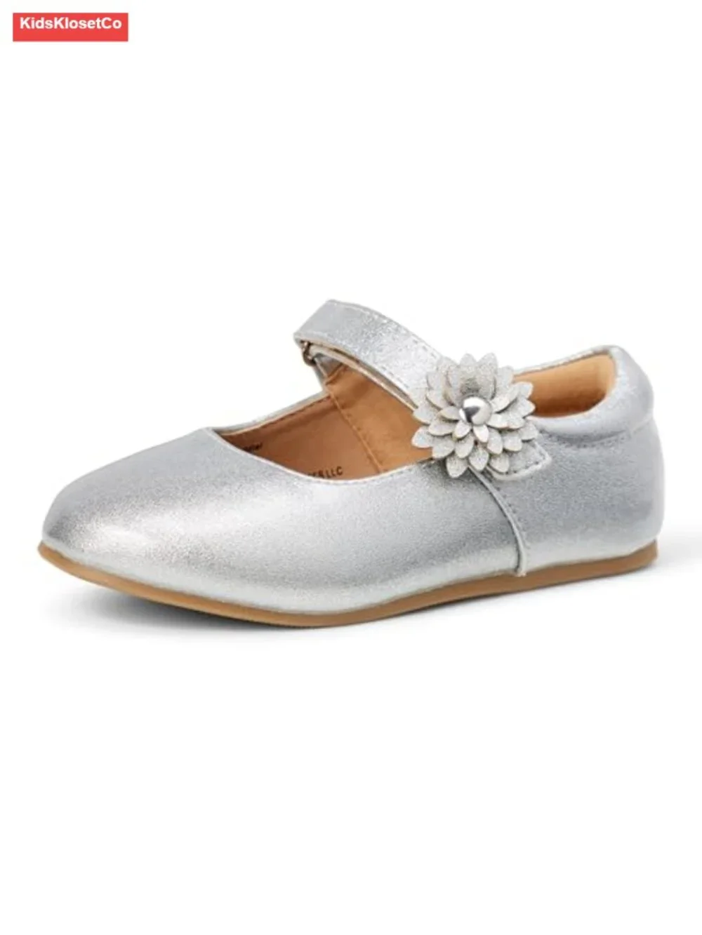 Toddler Girls Mary Jane Flats with Faux Patent Leather
